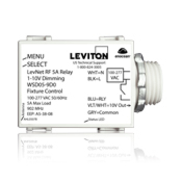 Leviton CONTROL RELAY WH RF WIRELESS 5A RELAY 1-10V DIM CTRL WSD05-9D0